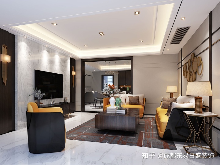 簡潔舒心，簡約明快，220㎡躍層現(xiàn)代簡約風(fēng)格裝修效果圖賞析丨成都東易日盛設(shè)計作品