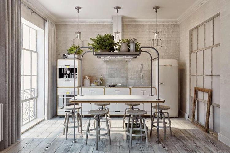 小戶型開(kāi)放式廚房地面裝修效果圖_正確裝修廚房 廚房裝修流程_小廚房裝修