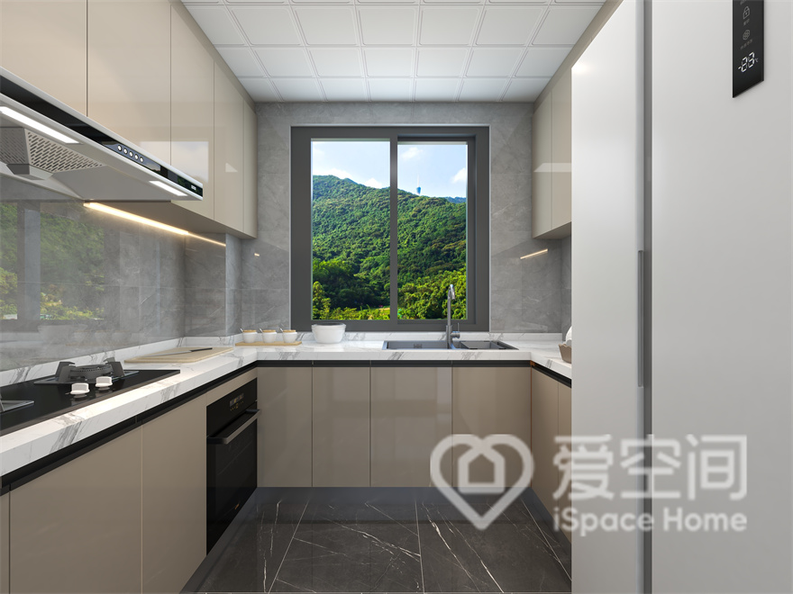 廚房隱藏門(mén)裝修圖片_廚房門(mén)裝修效果圖_紅磚裝修廚房櫥柜效果圖片大全