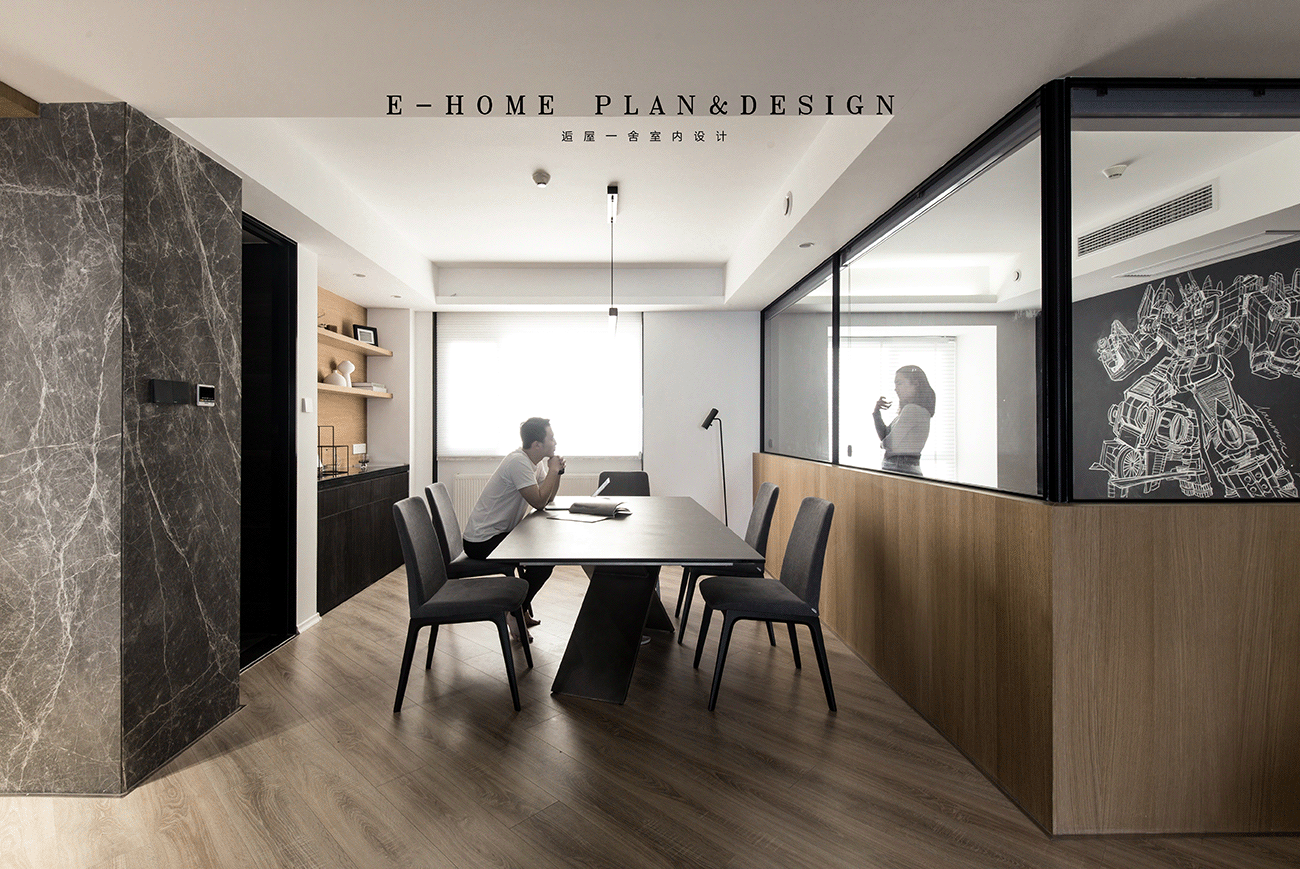 廚房裝修效果圖三居現(xiàn)代風(fēng)餐廳實(shí)景圖片現(xiàn)代簡約餐廳設(shè)計圖片賞析