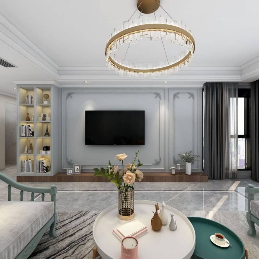 法式風(fēng)格三室一廳裝修效果圖，裝出高檔范！