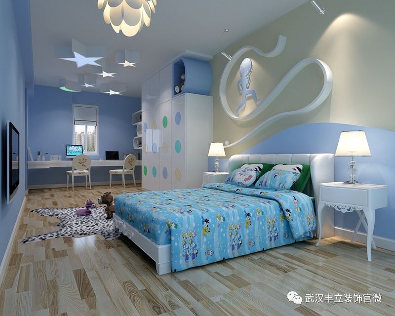 兒童房間裝修多少錢(qián)一平方_兒童房間裝修_藍(lán)色兒童房間裝修效果圖