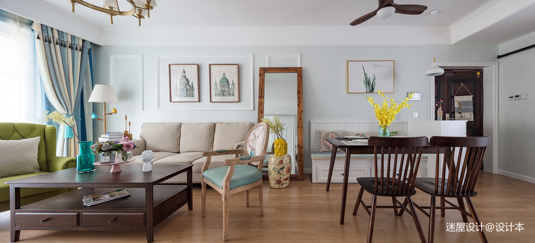 窗簾裝修效果圖88平米保留三臥室，還要逼設(shè)計(jì)美式經(jīng)典設(shè)計(jì)圖片賞析