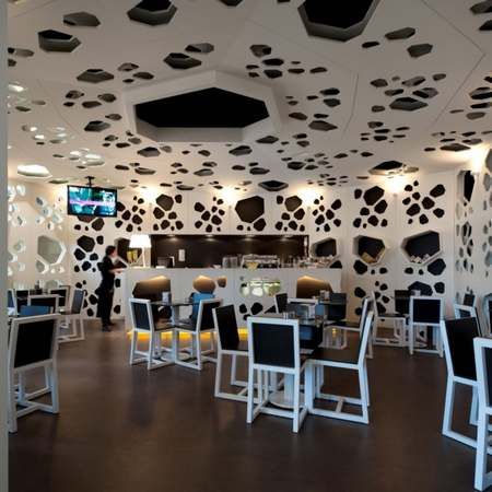 咖啡店裝修效果圖 來(lái)自葡萄牙的幾何藝術(shù)空間