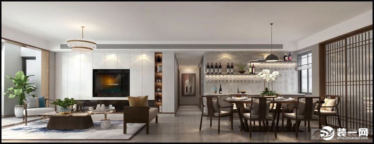 【摩登4平臺(tái)app登錄】桂林星藝裝飾120㎡中式禪意風(fēng)格住宅 仿木瓷磚效果一絕！