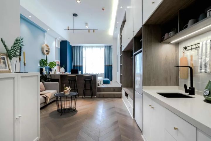 35平小戶型絕美爆改，只花8W還有85%收納率