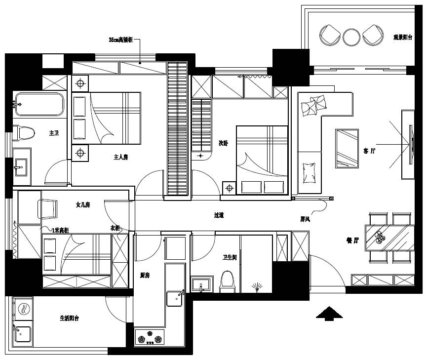 高端大氣的農(nóng)村四層樓房別墅設(shè)計(jì)圖，戶型真不錯(cuò)，占地130多平