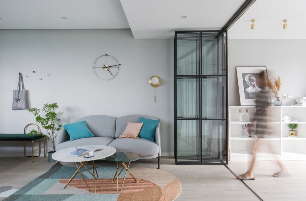 客廳裝修效果圖全屋聯(lián)動(dòng)，一居兩居隨心變北歐極簡(jiǎn)客廳設(shè)計(jì)圖片賞析