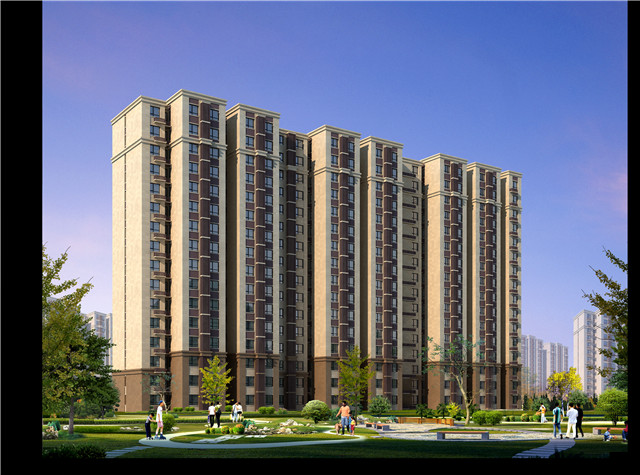 1號樓外墻真石漆設(shè)計裝修效果圖