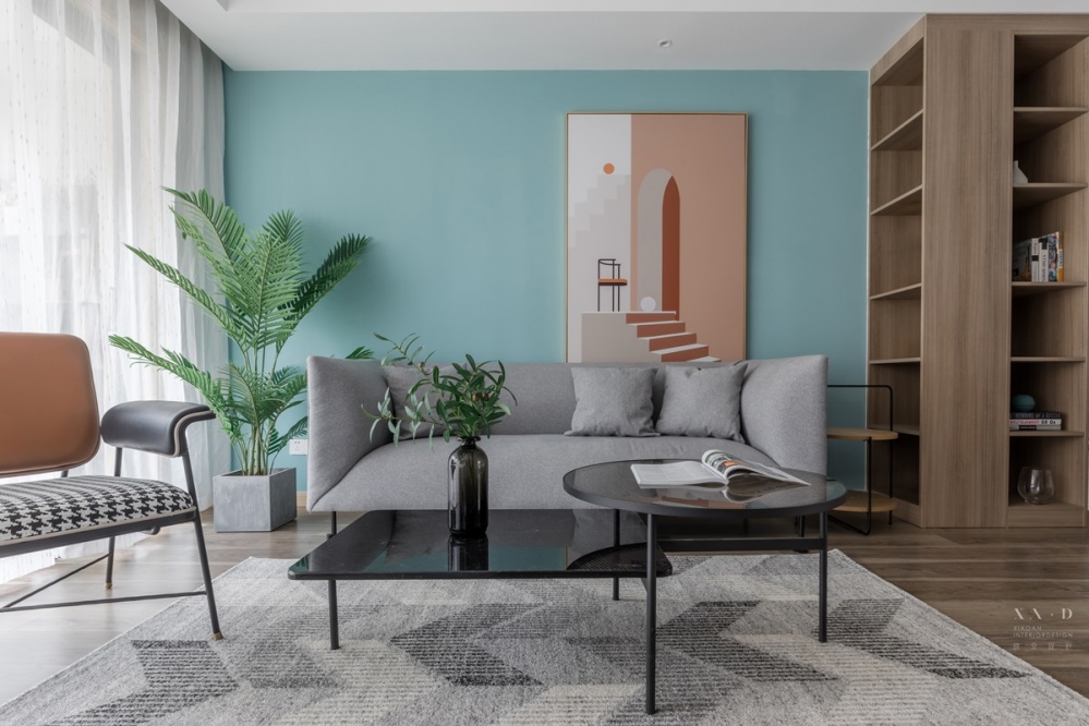 客廳沙發(fā)裝修效果圖四時風(fēng)景，比不過家里的澄澈溫柔北歐極簡客廳設(shè)計圖片賞析