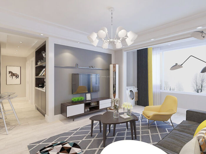 客廳裝修效果圖片_小戶型客廳裝修效果圖片_客廳門(mén)套裝修效果圖