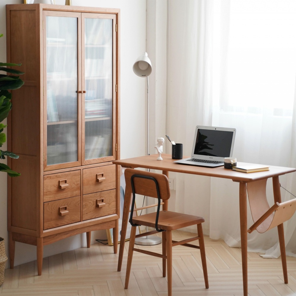 功能區(qū)裝修效果圖書房選用這些實木家具，打造閱讀日式功能區(qū)設計圖片賞析