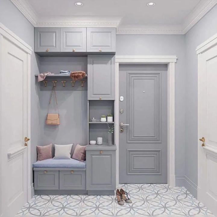 玄關鞋柜隱形門裝修效果圖_玄關鞋柜裝修效果圖_裝修玄關鞋柜圖