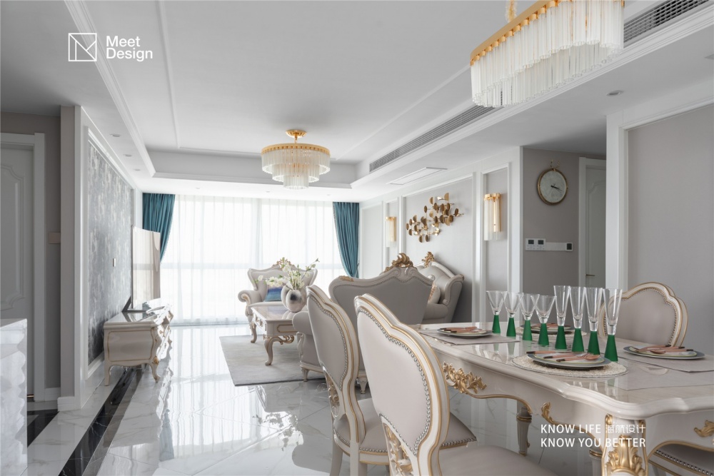 廚房窗簾2裝修效果圖優(yōu)雅歐式，帶你探秘融化在奶油里歐式豪華餐廳設(shè)計圖片賞析