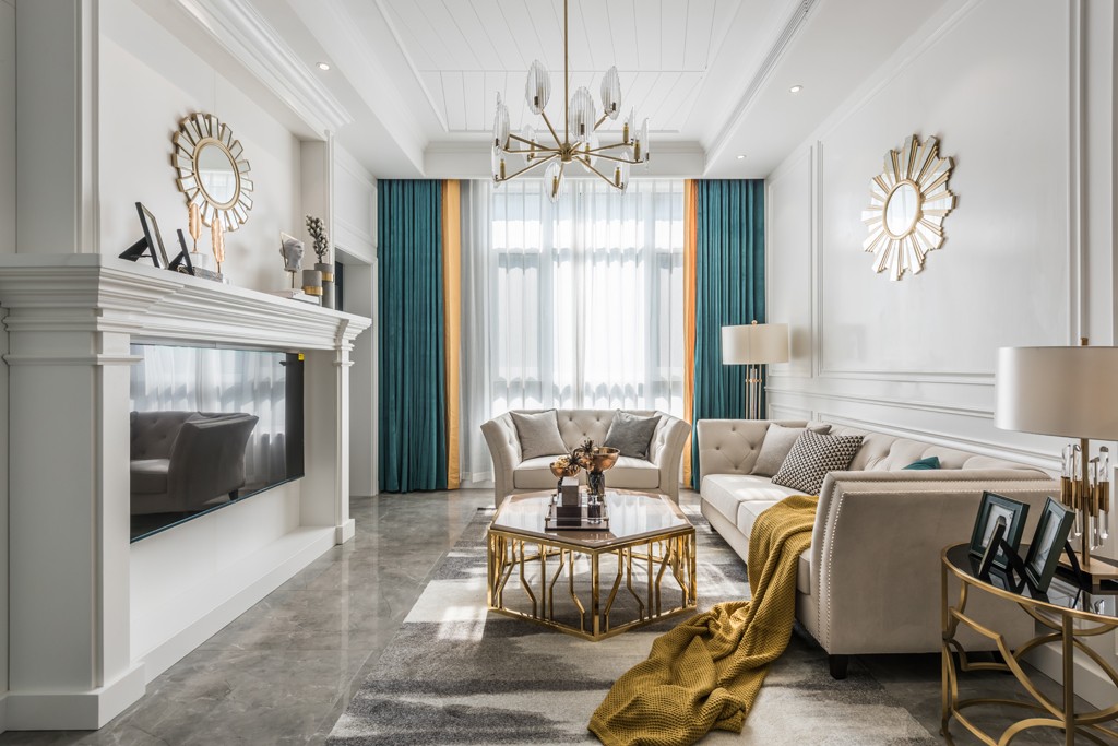 客廳窗簾裝修效果圖《溫日暖陽》美式輕奢風(fēng)，恰到好其他客廳設(shè)計(jì)圖片賞析