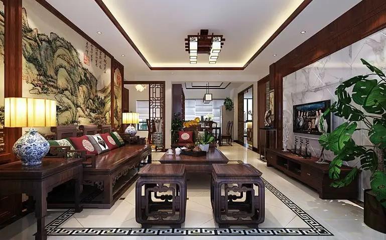 三居室裝修案例 中式風(fēng)裝修展現(xiàn)自然與詩(shī)意的棲居