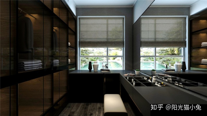 別墅裝修樣板房，衣帽間設(shè)計(jì)講究多