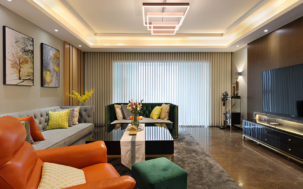 房屋木工裝修客廳吊頂圖_房屋裝修設計效果圖_書柜效里圖房屋吊頂裝修效果圖