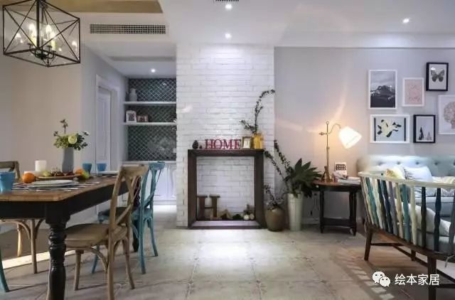 簡約美式三居案例效果圖，給你一個(gè)清爽舒適的家