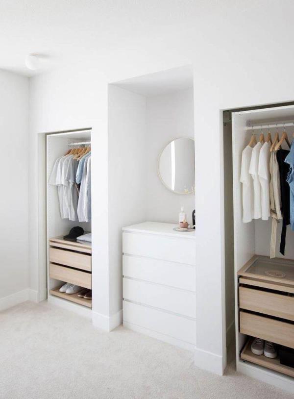 三亞小戶型房子裝修，臥室墻上挖三個壁櫥！