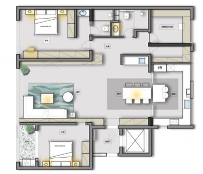 武漢180㎡現(xiàn)代極簡風(fēng)室內(nèi)裝修，你看這個實(shí)景還原了幾分效果圖？