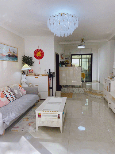 終于喬遷新家了，全屋乳膠漆，天花板只有石膏線，簡裝反而更耐看